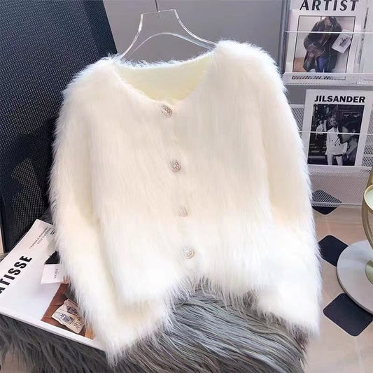 Women's Thickened Knitted Cardigan Sweater Coat